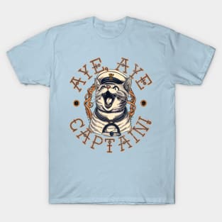 Aye Aye Captain. Sailor Cat T-Shirt